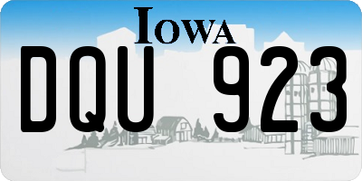 IA license plate DQU923