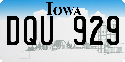 IA license plate DQU929