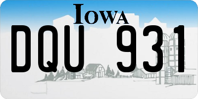 IA license plate DQU931