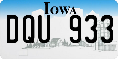 IA license plate DQU933