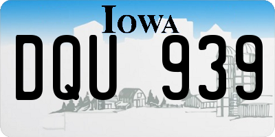 IA license plate DQU939