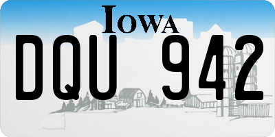 IA license plate DQU942
