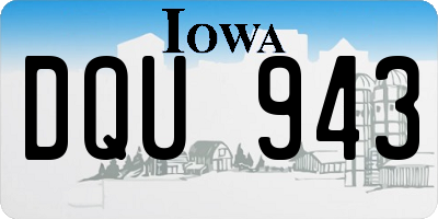 IA license plate DQU943