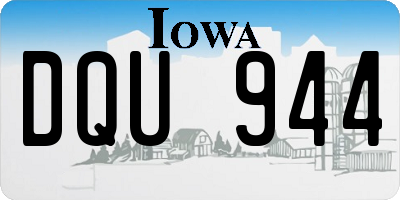IA license plate DQU944