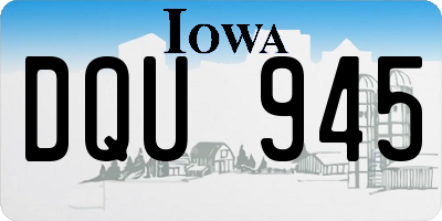 IA license plate DQU945