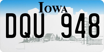 IA license plate DQU948