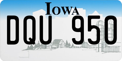 IA license plate DQU950