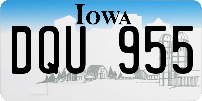 IA license plate DQU955