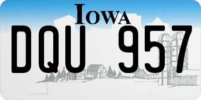 IA license plate DQU957