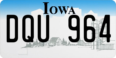 IA license plate DQU964