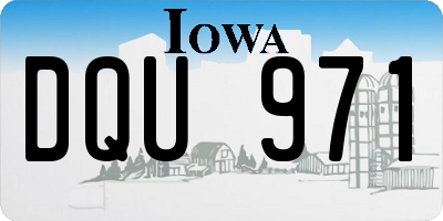IA license plate DQU971