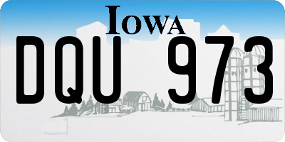 IA license plate DQU973