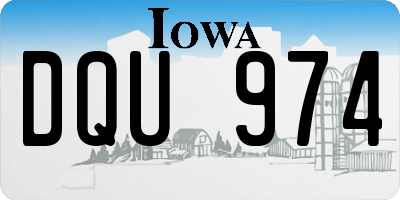 IA license plate DQU974