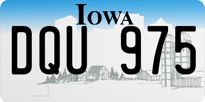 IA license plate DQU975