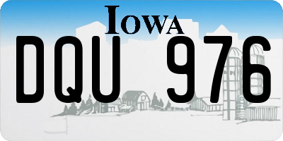 IA license plate DQU976