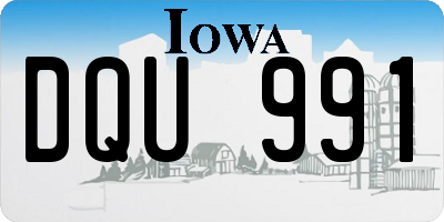 IA license plate DQU991