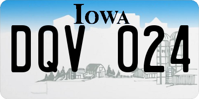 IA license plate DQV024