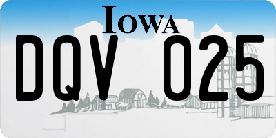 IA license plate DQV025