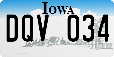 IA license plate DQV034