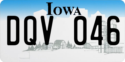 IA license plate DQV046