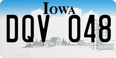 IA license plate DQV048