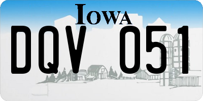 IA license plate DQV051