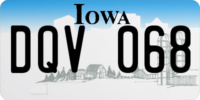 IA license plate DQV068