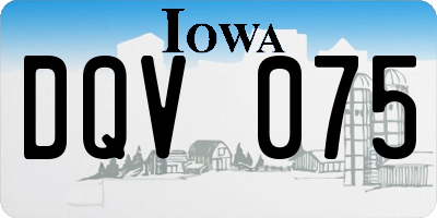 IA license plate DQV075
