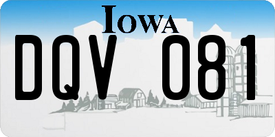 IA license plate DQV081