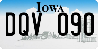 IA license plate DQV090
