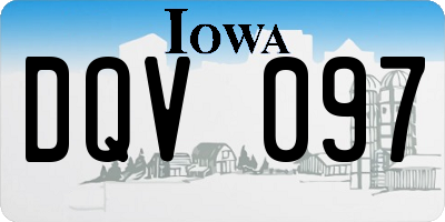 IA license plate DQV097