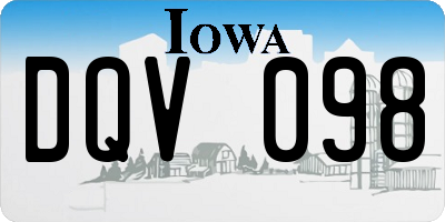 IA license plate DQV098