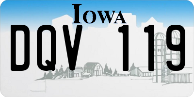 IA license plate DQV119