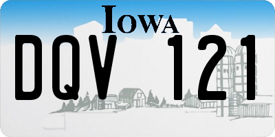 IA license plate DQV121