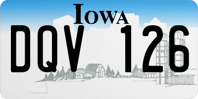IA license plate DQV126