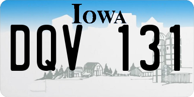 IA license plate DQV131