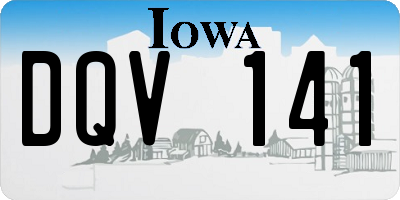 IA license plate DQV141