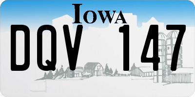 IA license plate DQV147