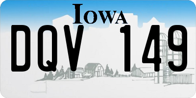 IA license plate DQV149
