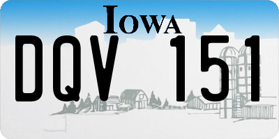 IA license plate DQV151