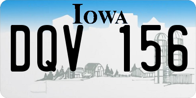IA license plate DQV156