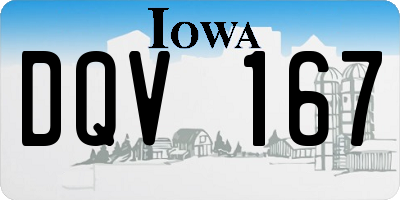 IA license plate DQV167