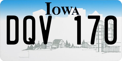 IA license plate DQV170
