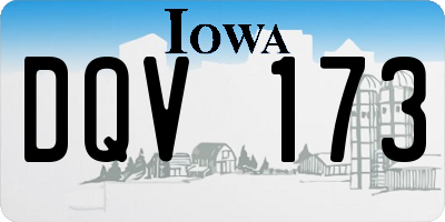 IA license plate DQV173