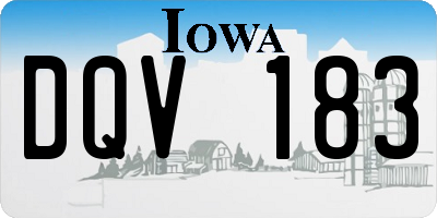 IA license plate DQV183