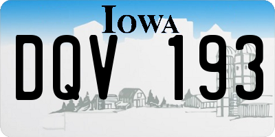 IA license plate DQV193
