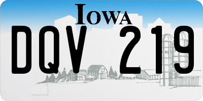 IA license plate DQV219