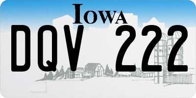 IA license plate DQV222