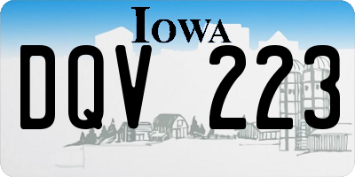 IA license plate DQV223