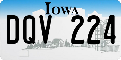 IA license plate DQV224